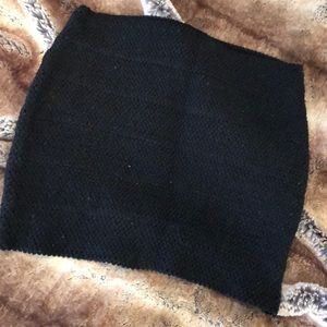 Boho mini bodycon crochet stretch thick skirt m